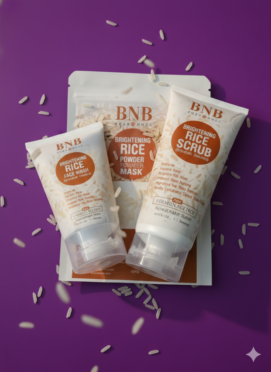 BNB Rice Whitening & Glowing Facial Kit