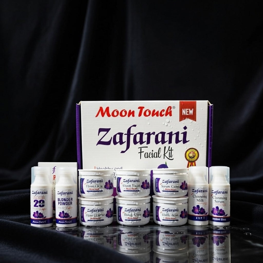 Moon Touch Zafrani-- 10-Piece Complete Facial Set with Polisher – All Skin Types