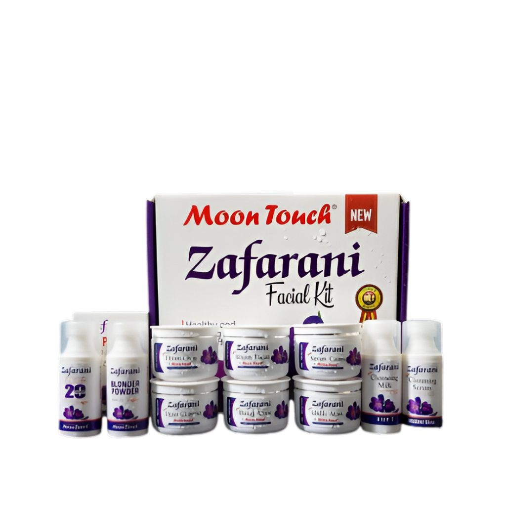 Moon Touch Zafrani-- 10-Piece Complete Facial Set with Polisher – All Skin Types