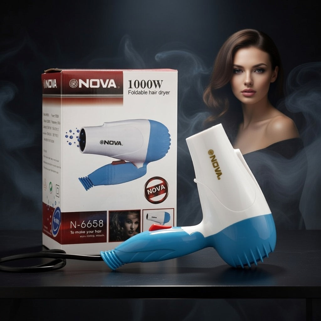 Mini Lightweight Portable Hair Dryer – Fast Drying Low Noise Compact Travel Blow Dryer