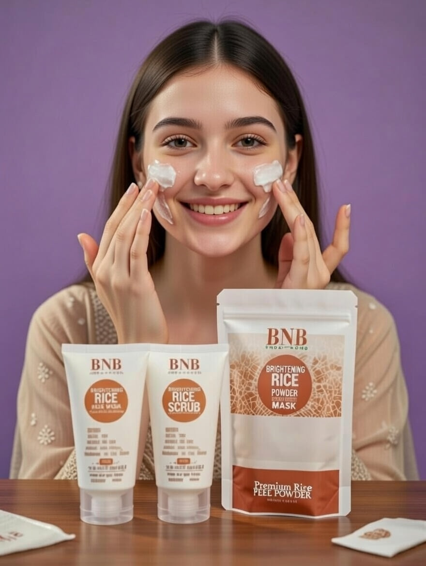 BNB Rice Whitening & Glowing Facial Kit