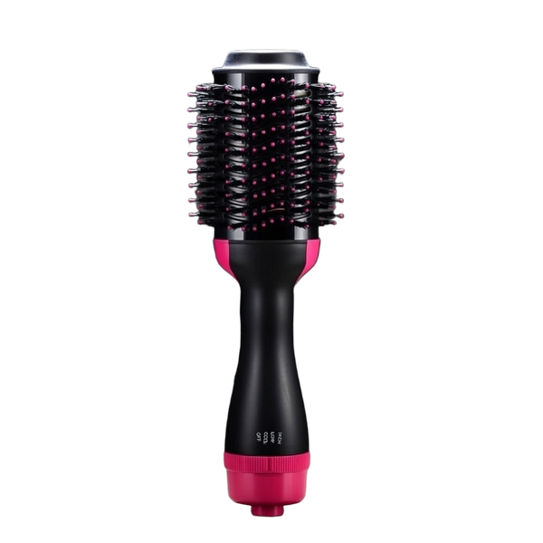 Heat Control Hair Dryer Brush – 1000W Ionic Volumizing & Straightening Hot Air Brush with Temperature Control